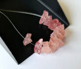 8-12 mm Strawberry Quartz Rough Beads, Raw Strawberry Quartz, Loose Rough Quartz