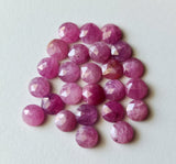 6mm Pink Sapphire Rose Cut Round Cabochon, Natural Pink Sapphire Flat Back