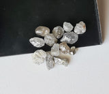 6-9mm Salt And Pepper Diamond Raw, Nats Rough Jewelry Sparkling Raw Diamonds
