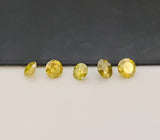 1mm Yellow Brilliant Cut Round Diamond Solitaire For Jewelry (20Pc To 100Pc)