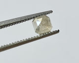 Light Gray Emerald Shape Diamond, Rare 0.50 Ct 4.1x3.9mm Rose Cut Diamond-PPKJ41