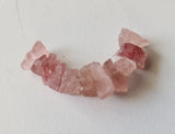 8-12 mm Strawberry Quartz Rough Beads, Raw Strawberry Quartz, Loose Rough Quartz