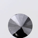 5mm Black Round Brilliant Cut Diamond 0.63Cts Solitaire Diamond For Ring