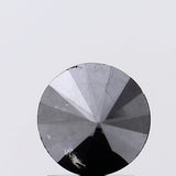 5.2mm Black Round Brilliant Cut Diamond 0.6Ct Black Solitaire Diamond