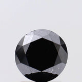 5mm Black Round Brilliant Cut Diamond 0.63Cts Solitaire Diamond For Ring