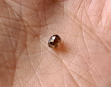 3.7x3.1mm Cognac Diamond Briolette Bead, 0.35 Cts Diamond Drop For Jewelry