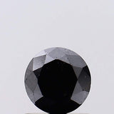 5.4mm Black Round Brilliant Cut Diamond 0.8Cts Solitaire Diamond For Ring