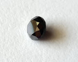 5mm Black Round Brilliant Cut Diamond 0.63Cts Solitaire Diamond For Ring