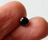 5mm Black Round Brilliant Cut Diamond 0.63Cts Solitaire Diamond For Ring