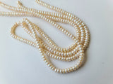 4mm Cream Color Pearls, Natural Fresh Water Corn Pearls, Natural Pearls, Cream