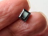 6x5mm Salt And Pepper Diamond, 1.26 Cts  Rectangle Double Cut for  Ring