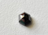 5.4x4.8mm Salt And Pepper 0.73 Cts Fancy Hexagon Shape Rose Cut Diamond for Ring