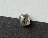 3.8x3.2mm Salt And Pepper Diamond   Emerald Shape Faceted Diamond for Ring