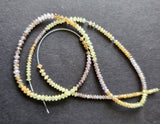 2-2.5mm Pink/ Orange/ Yellow Sparkling Faceted Diamond Rondelle Bead For Jewelry