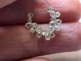 3.5x2.5mm-3.2x2mm Clear White Bead Tear Drops Diamond Drops Loose (1Pc To 2Pcs)