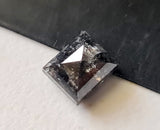 6x5mm Salt And Pepper Diamond, 1.26 Cts  Rectangle Double Cut for  Ring