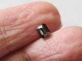 4.6x3.6mm Salt And Pepper Emerald Cut Diamond 0.46 Ct Flat Back Diamond for Ring
