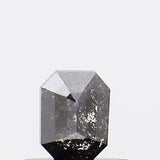 4.6x3.6mm Salt And Pepper Emerald Cut Diamond 0.46 Ct Flat Back Diamond for Ring