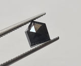 5.5x5mm Dark Salt And Pepper 0.89 Cts  Shield  Shape Faceted Diamond for Ring