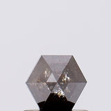 5.4x4.8mm Salt And Pepper 0.73 Cts Fancy Hexagon Shape Rose Cut Diamond for Ring