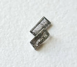 Clear/Black Baguette Diamond, Rare 3.5x1.5mm MELEE Diamond, Pair (2Pcs)-PPKJ96