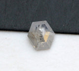 White Gray Shield Shaped Diamond, Rare 4.1x3.6mm Hexagon Cut Diamond-PDD155