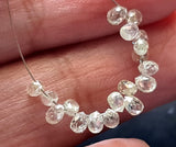 3.5x2.5mm-3.2x2mm Clear White Bead Tear Drops Diamond Drops Loose (1Pc To 2Pcs)