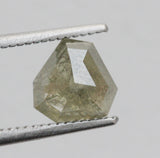 Champagne Rose Cut OOAK Shield Shaped Diamond, Rare 1.10 Ct 6.2x6.1mm-PDD195