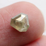 Champagne Rose Cut OOAK Shield Shaped Diamond, Rare 1.10 Ct 6.2x6.1mm-PDD195