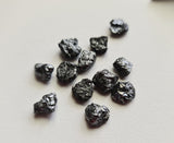 7.5-9mm Black Diamond, Flat Black Rough Diamond For Jewelry (1Pc To 2Pc Option)