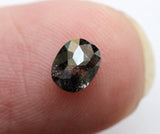 5.5x4.4mm Salt And Pepper Oval Cut Diamond, 0.70 Cts Diamond Oval For Jewelry