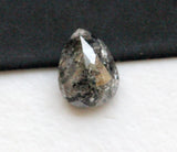 Salt And Pepper Diamond, CONFLICT FREE 6.7x4.8mm, 0.6 Cts Pear Shaped