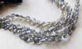 5-5.5 mm AAA Labradorite Faceted Heart Beads, Natural Blue Fire AAA Quality