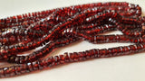 6-6.5mm Garnet Spacer Beads, Garnet Tyre Beads, Red Garnet Round Disc Beads