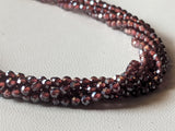 2mm Mystic Garnet Faceted Rondelle Beads, Coated Garnet Beads, 13 Inch Strand