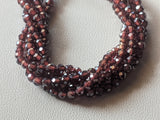 2mm Mystic Garnet Faceted Rondelle Beads, Coated Garnet Beads, 13 Inch Strand