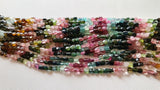 5-6mm Multi Tourmaline Faceted Chewing Gum Cut Bead Natural Tourmaline Rectangle