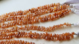 4x6 mm-5x7 mm Sunstone Faceted Teardrops Natural Drop Briolettes For Jewelry