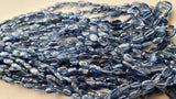 7-9 mm Blue Kyanite Plain Oval Beads, Natural Kyanite Oval Beads, Kyanite Plain