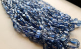 7-9 mm Blue Kyanite Plain Oval Beads, Natural Kyanite Oval Beads, Kyanite Plain