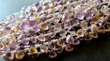 8-9 mm Ametrine Faceted Trillion, Natural Ametrine Trillion Beads, Amethyst