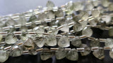 7-9 mm Green Rutile Quartz Trillion, Natural Green Rutilated Quartz Faceted