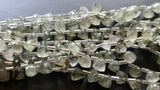 7-9 mm Green Rutile Quartz Trillion, Natural Green Rutilated Quartz Faceted