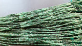 2.5 mm Emerald Faceted Rondelles Natural Shaded Emerald Beads For Necklace