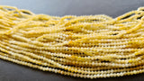 2.5 mm Yellow Opal Faceted Rondelles Natural Yellow Opal Beads For Necklace