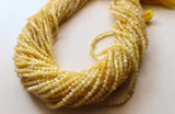 2.5 mm Yellow Opal Faceted Rondelles Natural Yellow Opal Beads For Necklace