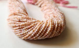 2.5 mm Pink Opal Faceted Rondelles Natural Pink Opal Beads For Necklace Pink