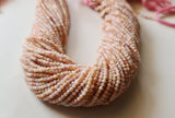 2.5 mm Pink Opal Faceted Rondelles Natural Pink Opal Beads For Necklace Pink