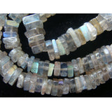 5 mm Labradorite Square Heishi Cut Beads, Labradorite Flat Square Heishi