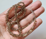 2-3mm Cognac Diamond Briolette Tear Drops Beads For Jewelry (2Pc To 20Pcs )